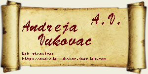 Andreja Vukovac vizit kartica